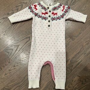 Hanna Anderson holiday onesie (size 12-18 months)